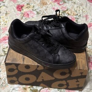 Coach Men's Black Textured Sneakers